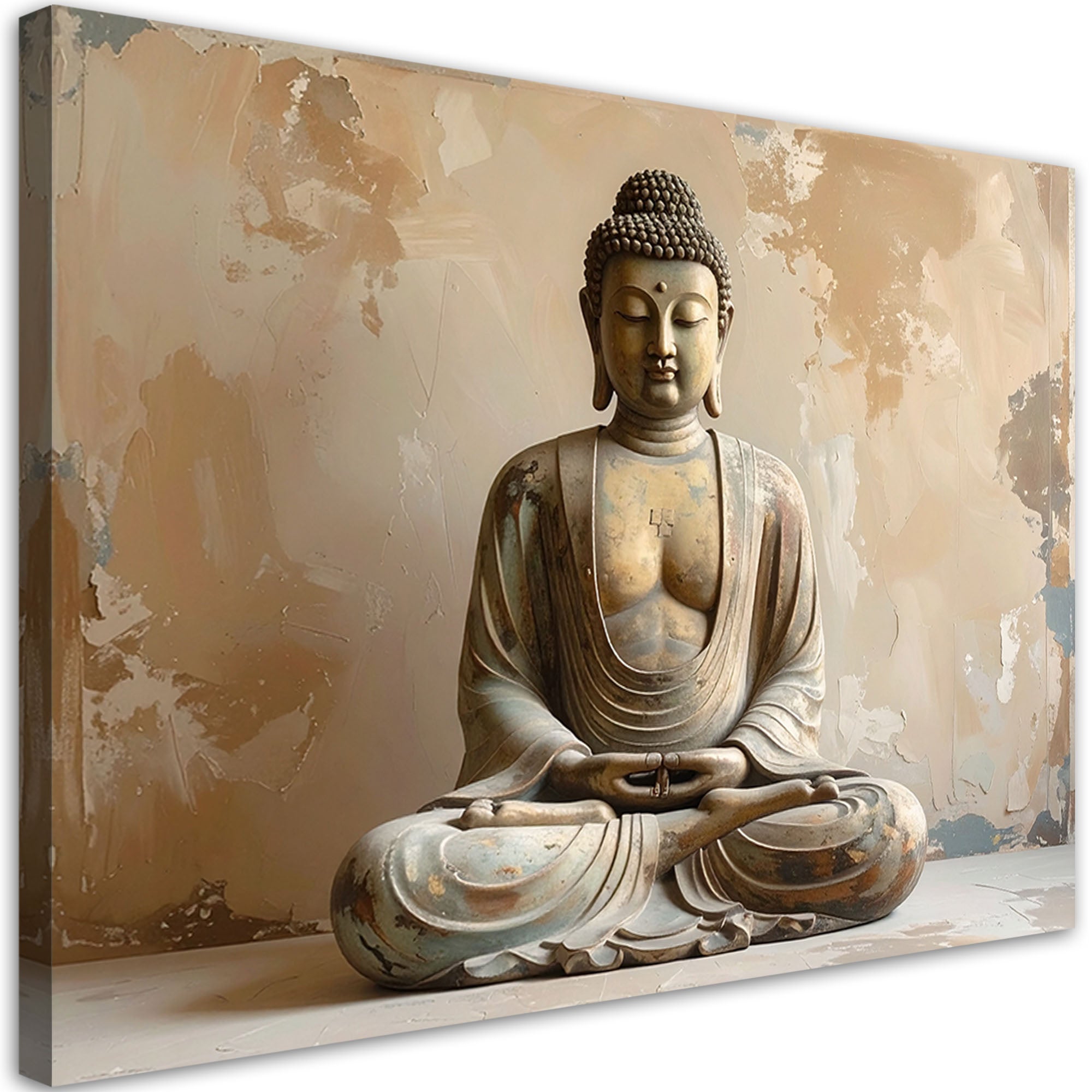 Obraz do salonu sypialni biura, Budda Zen Spa na beżowym tle 100x70