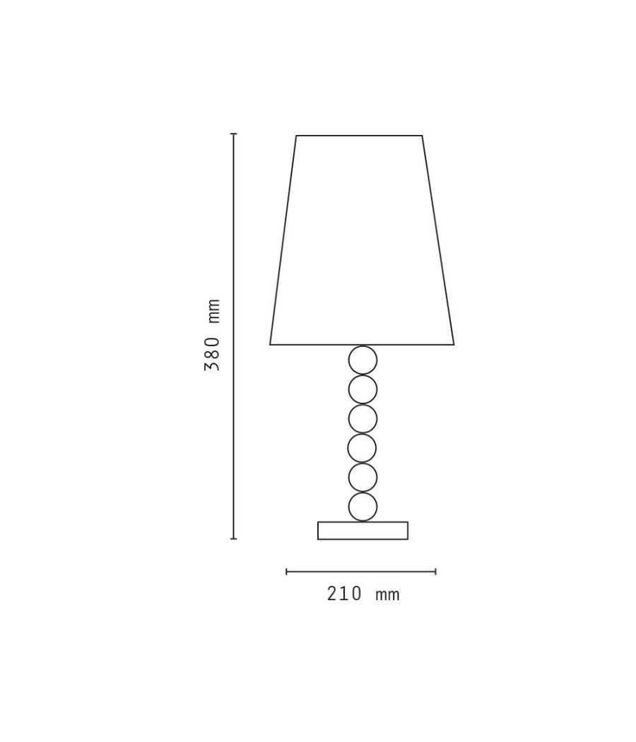 Trade Shop - Lampada Tavolo Con Base In Legno Con Motivo Paralume Bianco Attacco E27 Xc-7014 - - 4