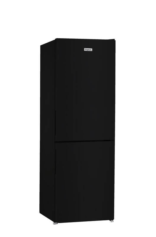FrigeluX RC168NE : réfrigérateur combiné noir 157 L compact, Low-Frost, portes réversibles, classe E, silencieux 39 dB