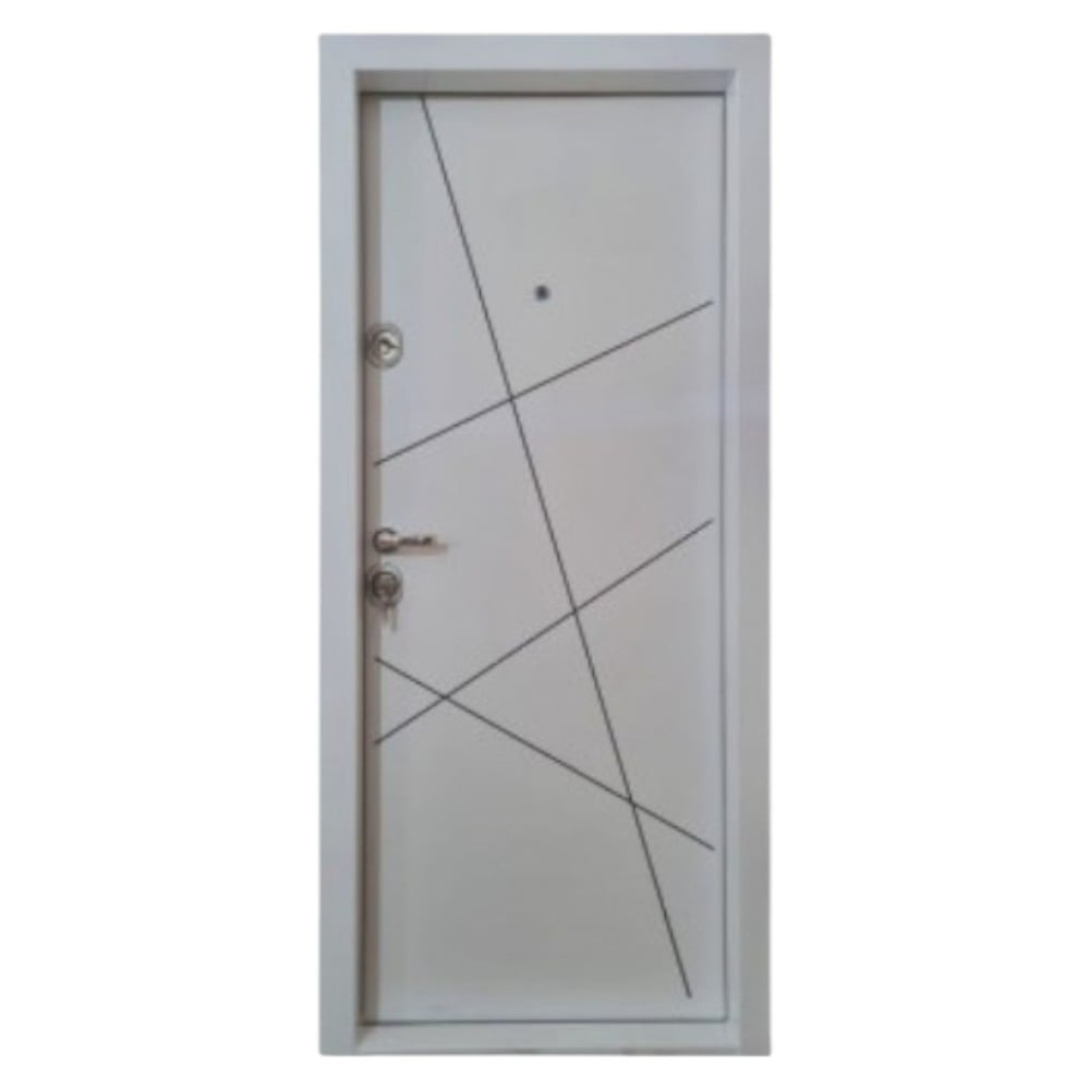 Usa metalica de apartament cu izolatie Novo Doors First Class NDFC20, 88x200 cm, deschidere dreapta, Tabla 1.2 mm, Alb
