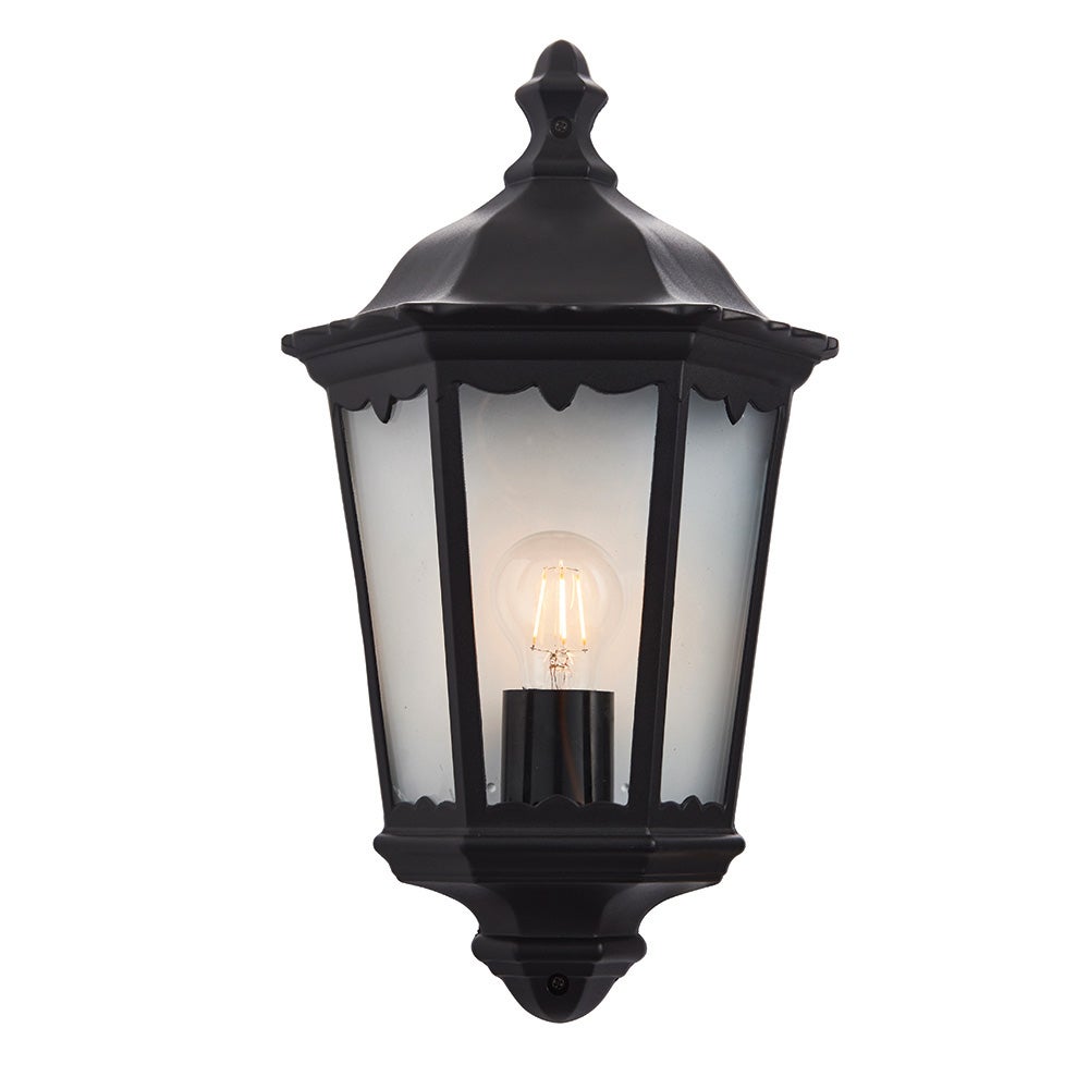Kinkiet zewnętrzny LED BURFORD 60W 4000K 5400lm aluminium czarny matowy-przezroczysty wym:44x25x12,5cm IP44 Endon