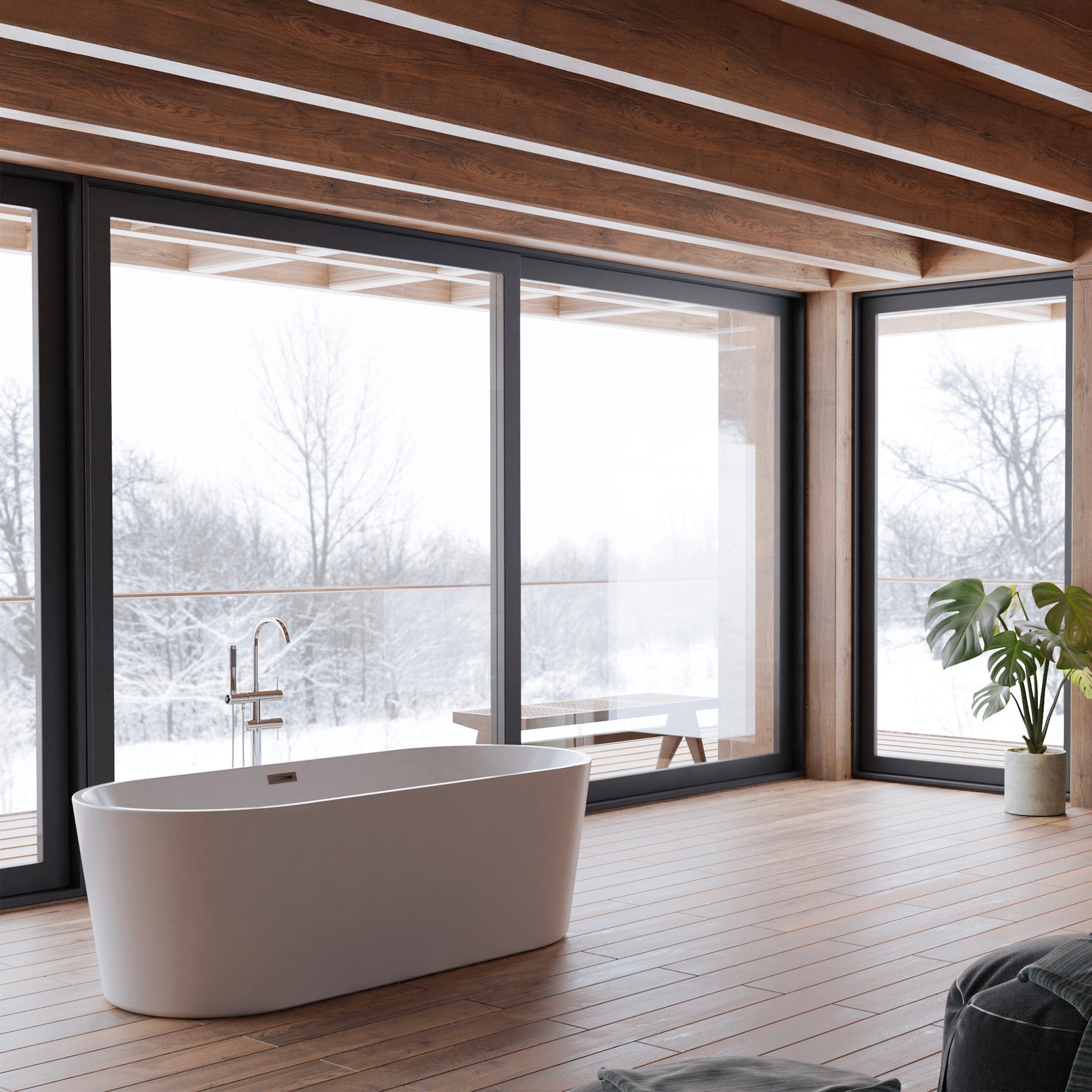 Baignoire Ilot Jade 170 blanche 170 x80 x58 cm, by SPALINA - 6