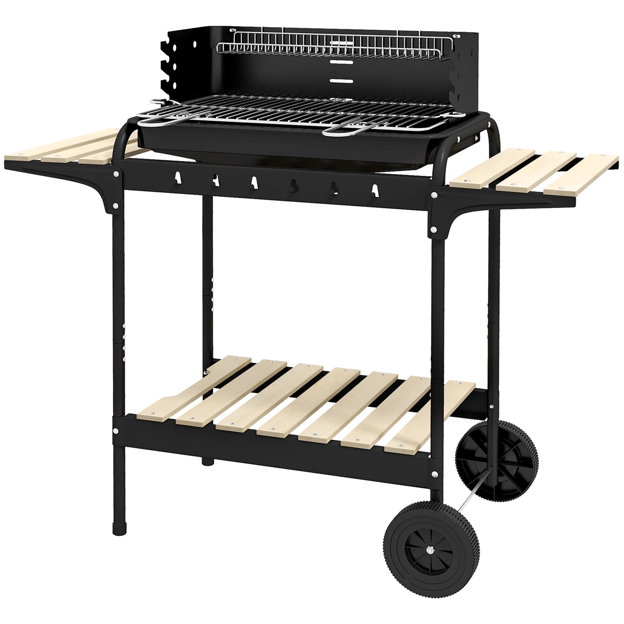 Outsunny Gratar Barbecue cu Carbune cu Inaltime Reglabila | Aosom Romania