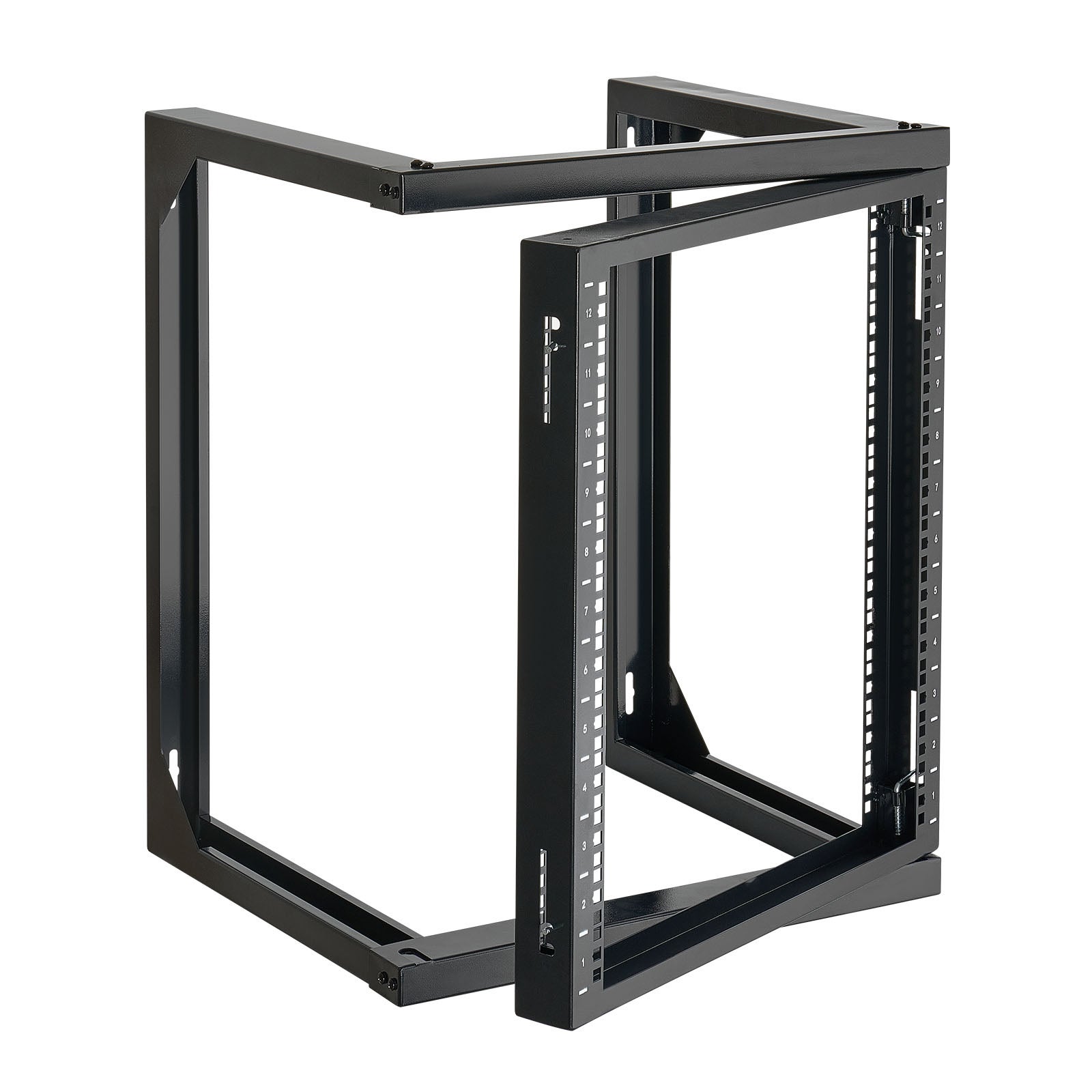 Stojak serwerowy ścienny 12U, 18 cali, stal Q235, drzwi 180°, nośność 68 kg, rack 19 cali