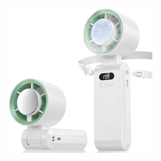 Mini ventilateur portable, fonction refroidissement, 4000 mAh, vent puissant et vitesse turbo réglable (1-199), petit ventilateur USB pliable pour le