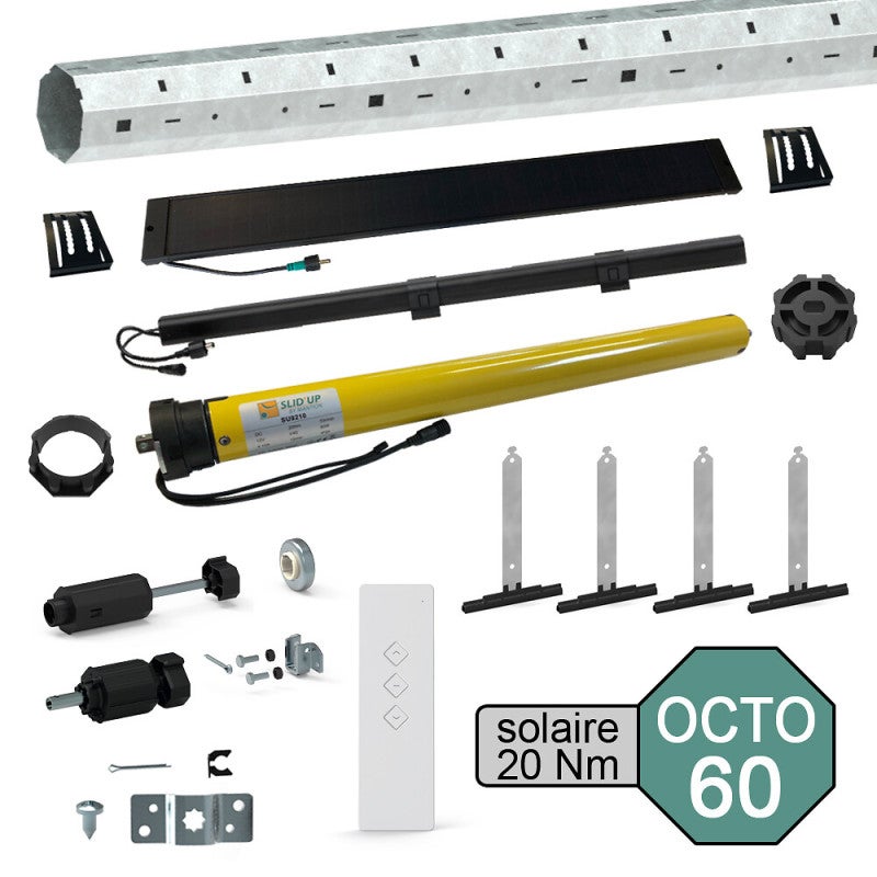 Kit de motorisation radio solaire pour volet roulant 40 kg tube OCTO — free download