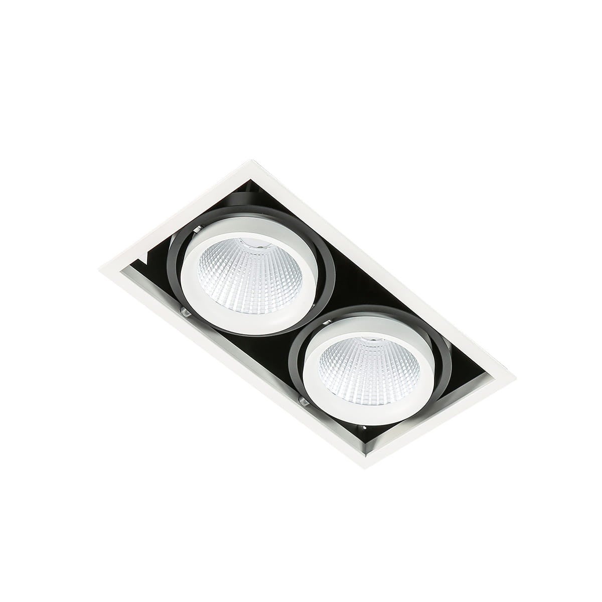 Oprawa stropowa sufitowa wpuszczana Vertico biało-czarna LED 36W 4000K 3045lm wym: 14 x 26 x 13,7 cm prostokątna Italux