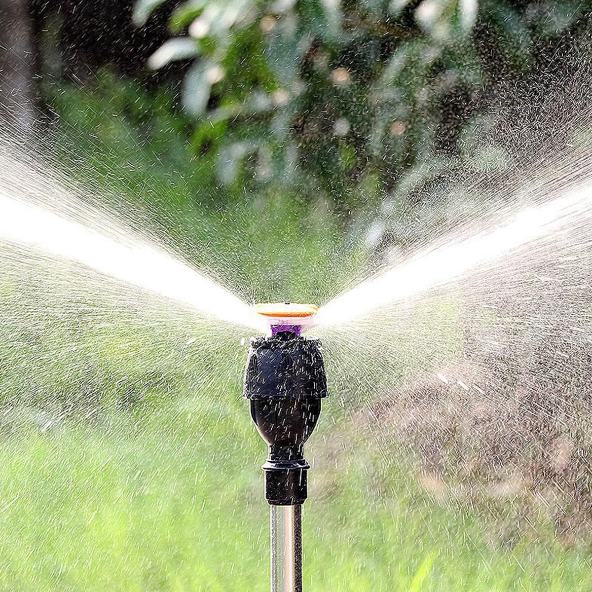 2 ensembles d'arroseurs à trépied rotatifs à 360°, arroseur pour jardin et pelouse, dispositif d'infiltration pour irrigation goutte à goutte - 6