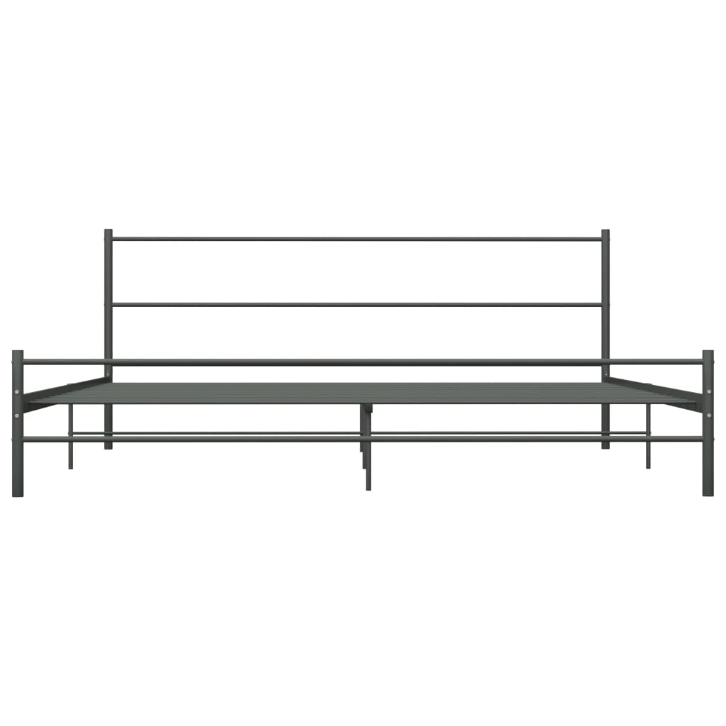 Maison Exclusive - Estrutura de cama 200x200 cm metal cinzento - 3