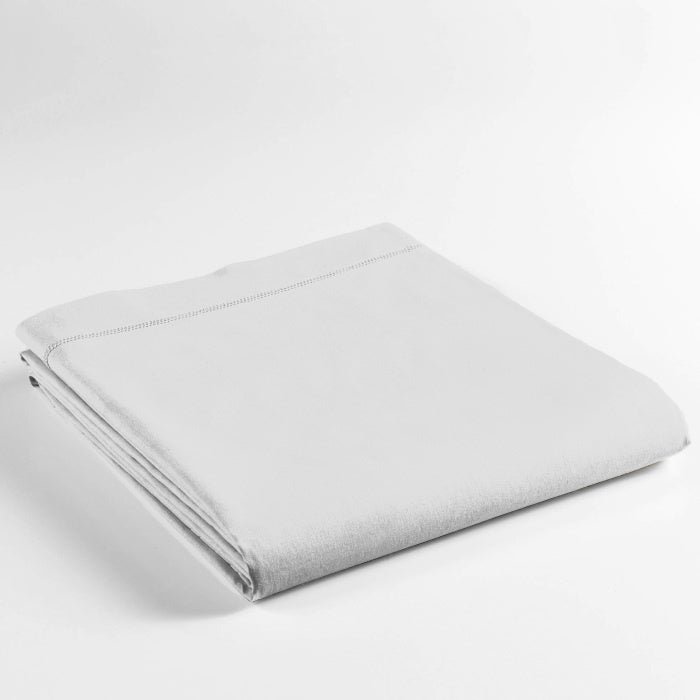 Drap plat 2 pers. 240 x 300 cm coton 57 fils Lina Blanc - 2