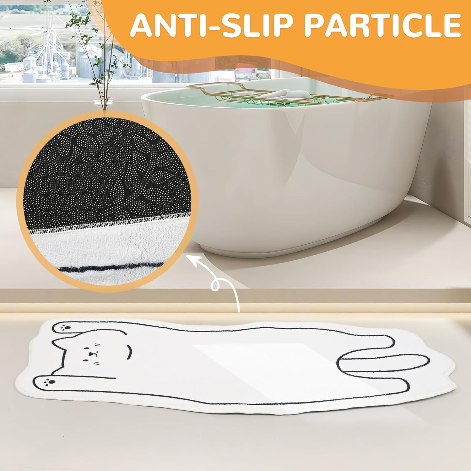 Tapis de chambre, tapis lavable en forme d'animal de compagnie, tapis de dessin animé mignon, tapis décoratif de chambre 40*120cm - 6