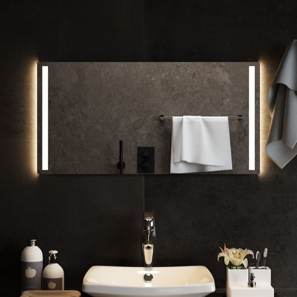 Lustro łazienkowe z LED, 80x40 cm