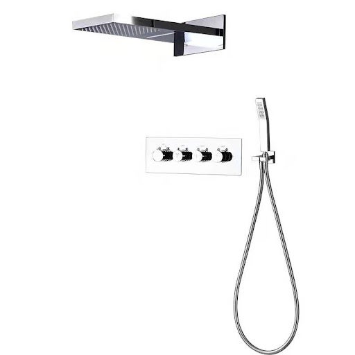 Doccia, Doccia Termostatico Con Valvola Doccia Con Visualizzazione Della Temperatura, Set - Foto 7