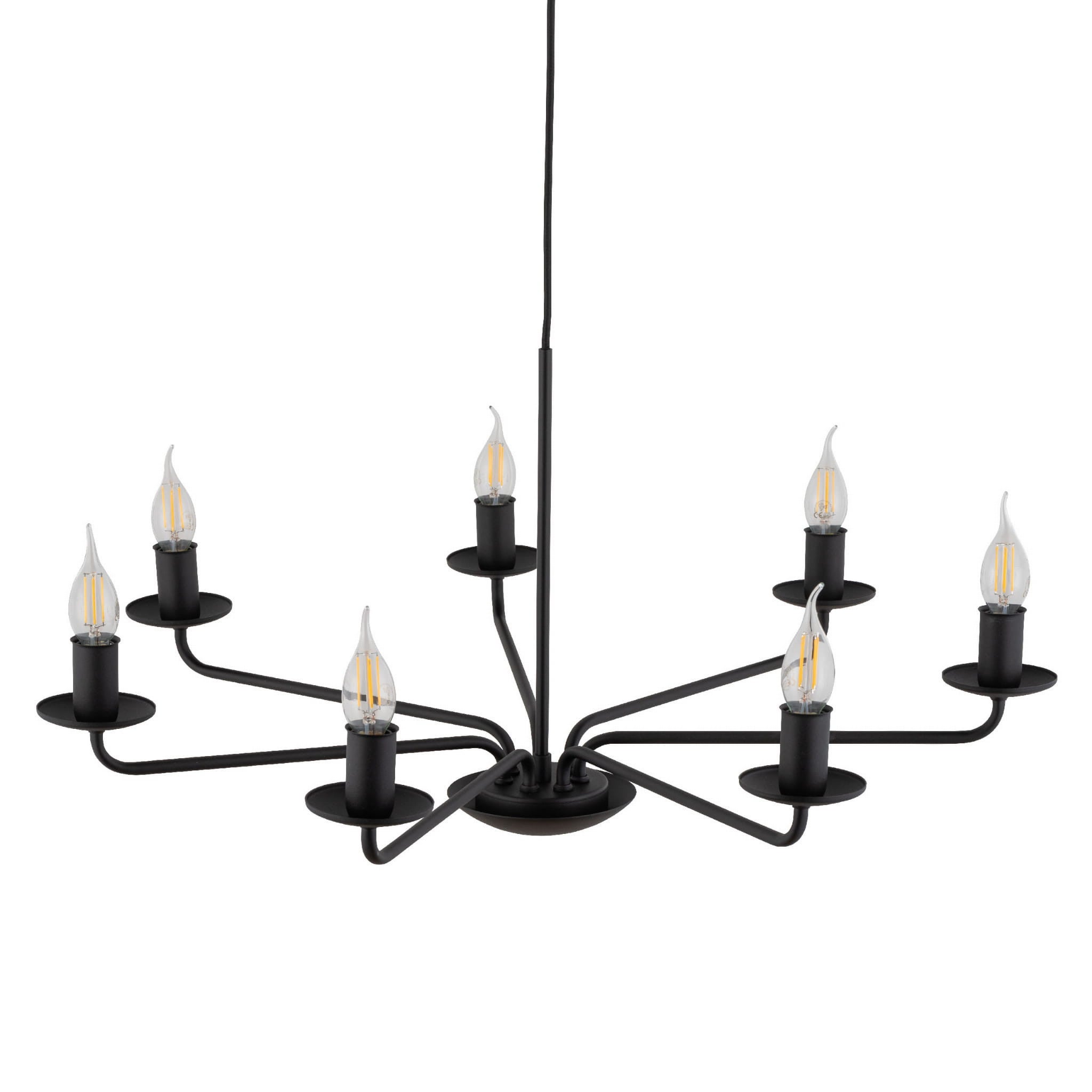 Lampa wisząca Limal czarna 7xE14x40W wym: 86 x 72 x 72 cm metal TK Lighting