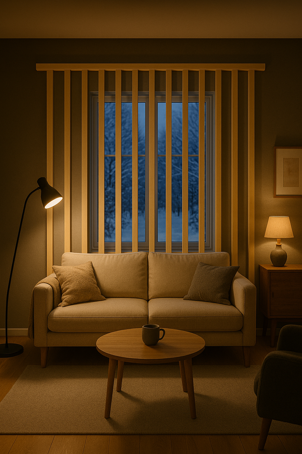 Kit celosía – haya maciza – lamas rectas – fácil de montar – 210 × 60 cm – 5 lamas