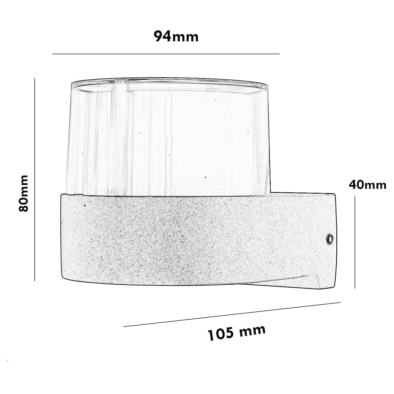 Applique d'extérieur LED moderne 7W lumière jardin entrée IP65 230V GRIS 3000K - 4