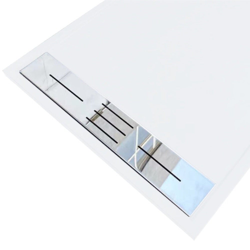 Receveur de douche 90 x 160 cm extra plat blanc LUCIA en SoliCast® surface ardoisée - 2