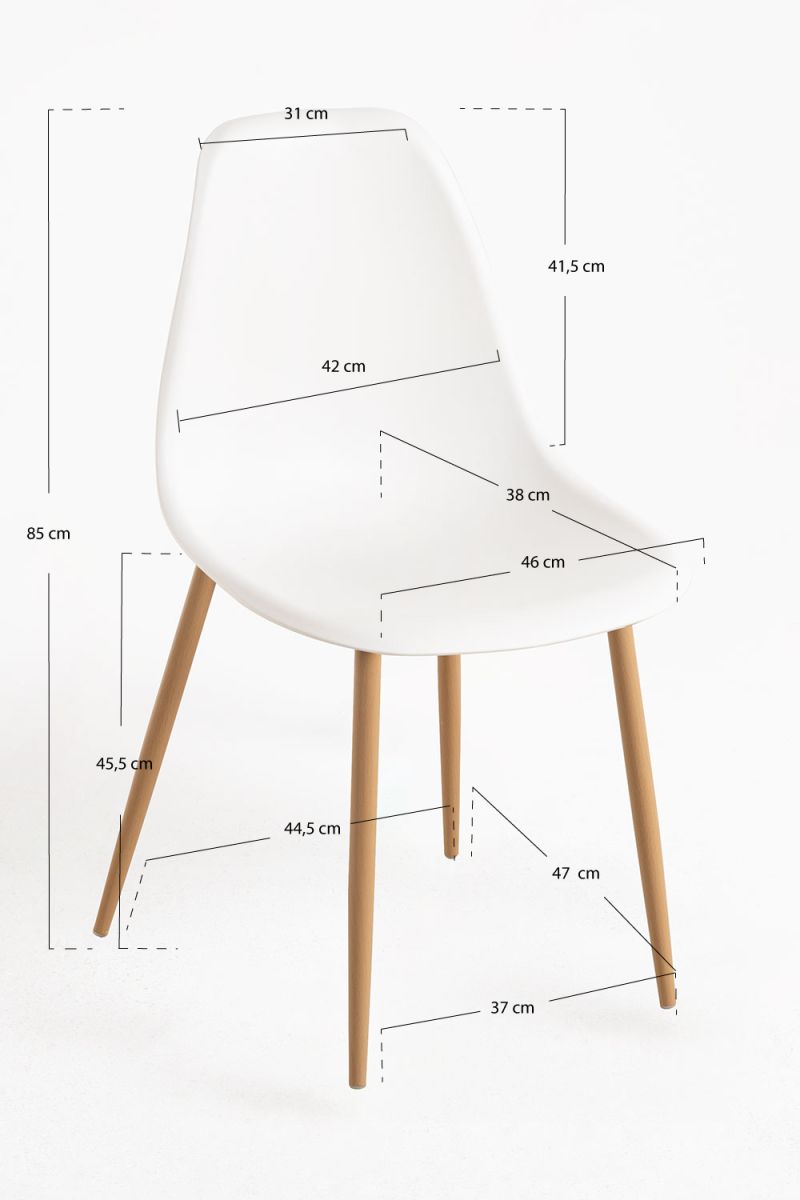 Regalos Miguel - Sillas Comedor - Silla Mykle - Blanco - 3