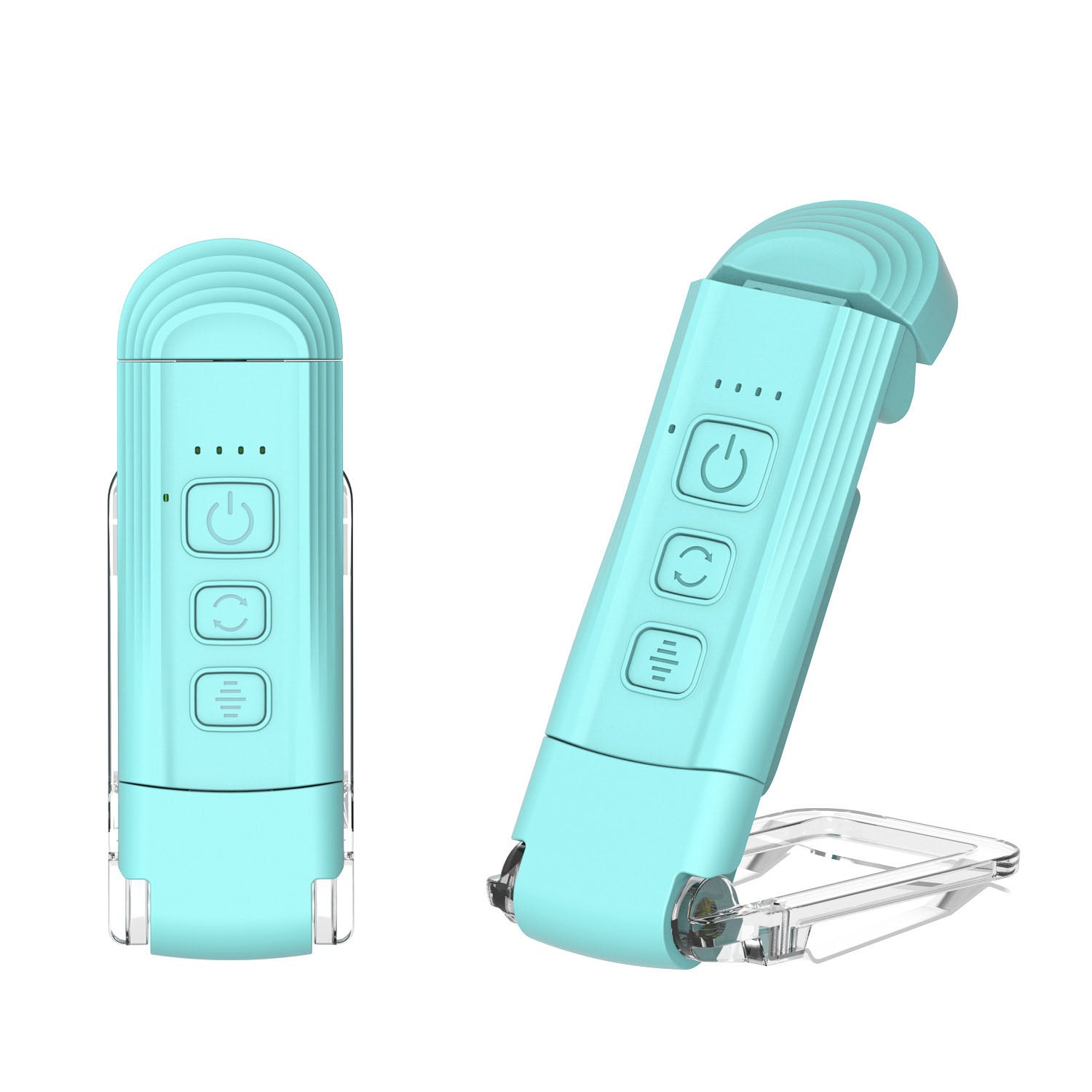 Zestaw 2 lampek do czytania w nocy, ładowana przez USB lampka do czytania w łóżku, 3 kolory i 5 poziomów jasności, niebieska