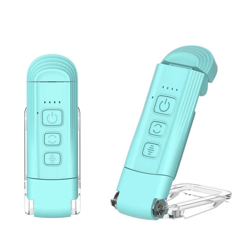 Zestaw 2 lampek do czytania w nocy, ładowana przez USB lampka do czytania w łóżku, 3 kolory i 5 poziomów jasności, niebieska