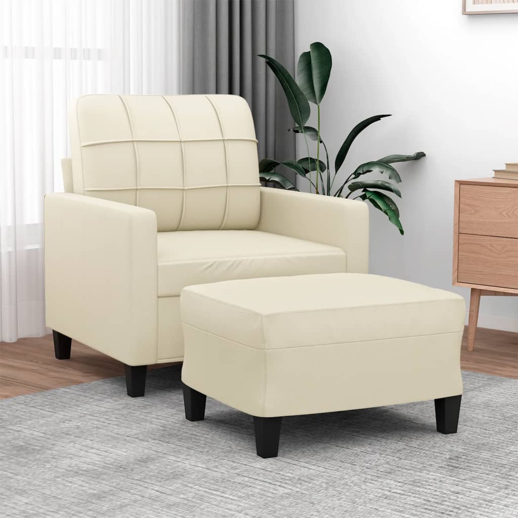 Fauteuil De Massage Inclinable électrique VidaXL - Similicuir Crème - 6 Points De Vibration - Inclinaison Jusqu'à 135°
