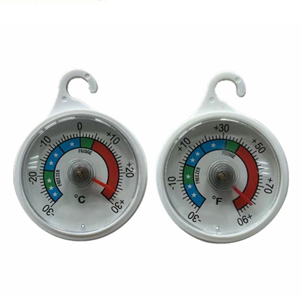 Thermomètre Frigo/Congélo à Cadran - Zones Température Recommandées - Lecture Facile