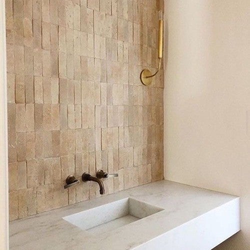 Carrelage Véritable Bejmat Marocain Naturel 4,5x14,5cm (0,66m²) - Les Carreaux de Jean - 4