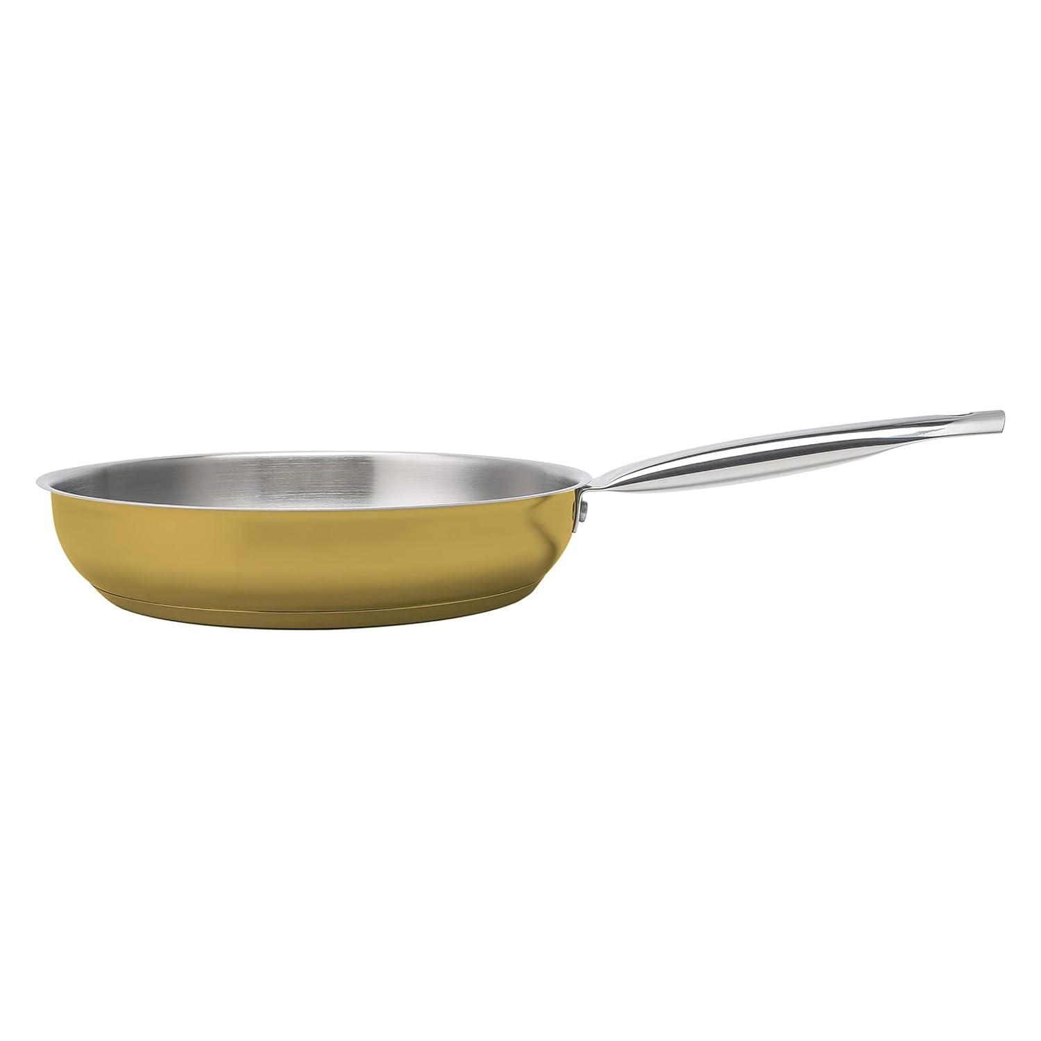 Set Pentole Acciaio Inox 12 Pezzi Con Manici Dorati - Per Tutti I Piani Cottura, Incluso Induzione