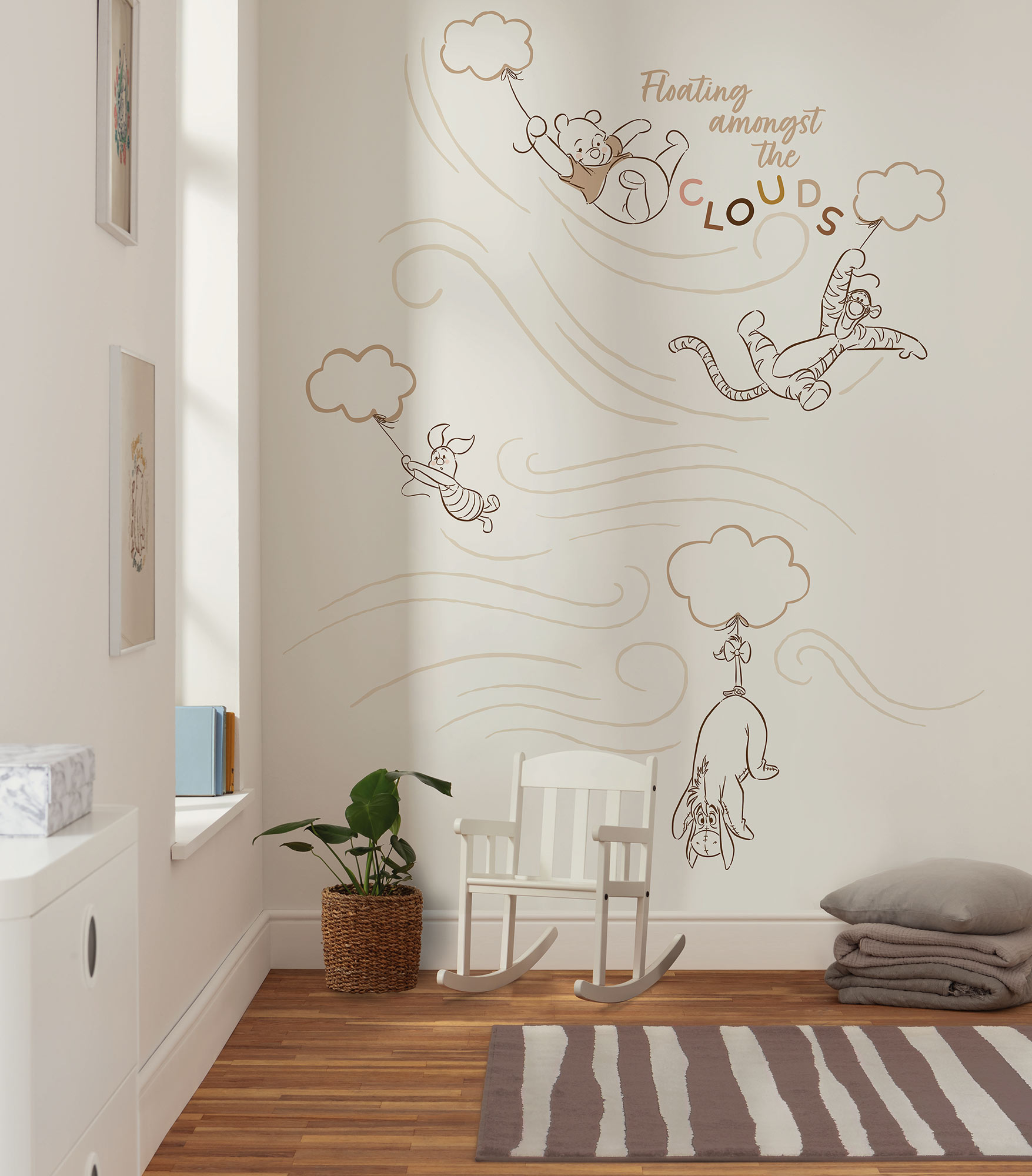 Papel pintado no tejido panorámico de komar - disney winnie the pooh a bluster day - talla: 200 x 250 cm