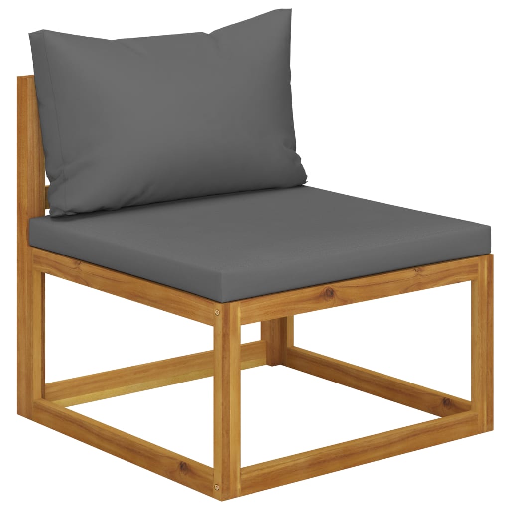 Salon bas de jardin en Bois Gris 5 personnes - 7