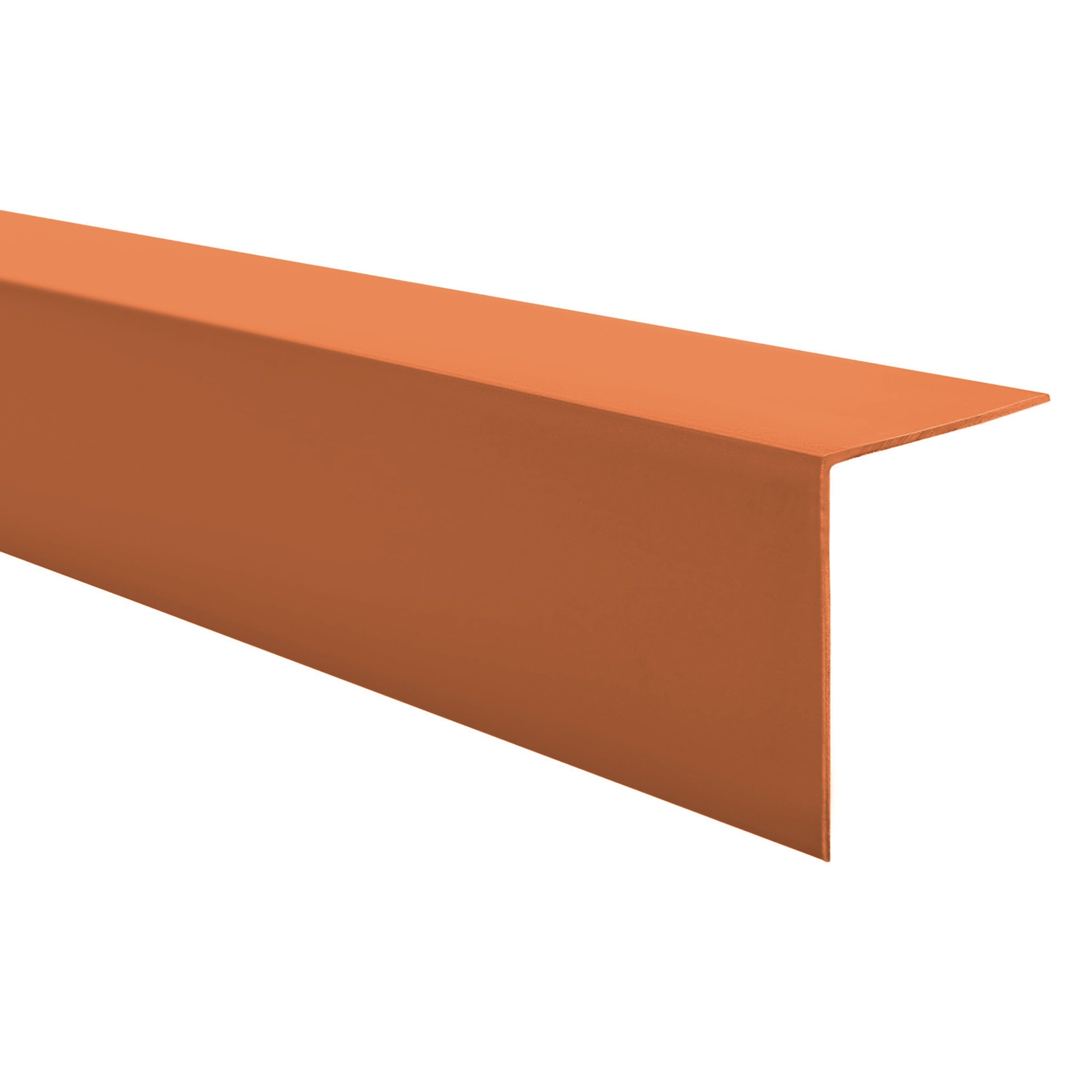 Kątownik twardy PCV 20x20 mm - ozdobny, profil L kątowy, narożnik dekoracyjny - 200 cm, ceglany