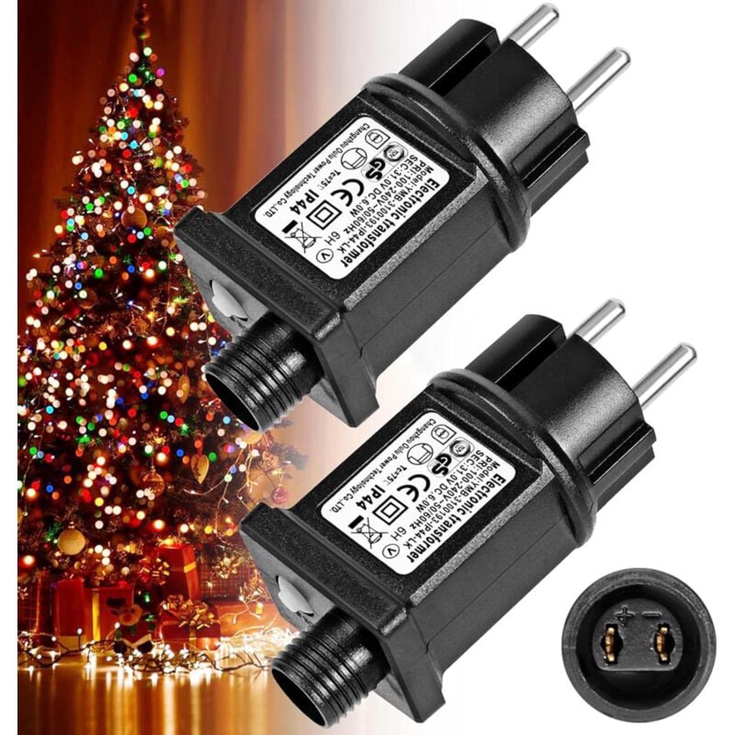 Cube-LED Transformateur 31 V 3,6 W pour CZJUTAI JT-EL/FC31V/3,6 W avec 8 modes, mémoire et minuterie de 6 heures, IP20 pour sapin de Noël, filet, lumières stalactites [W53T Cube-LED Transformateur 31 V 3,6 W pour CZJUTAI JT-EL/FC31V/3,6 W avec 8 modes, mémoire et minuterie de 6 heures, IP20 pour sapin de Noël, filet, lumières stalactites [W53T