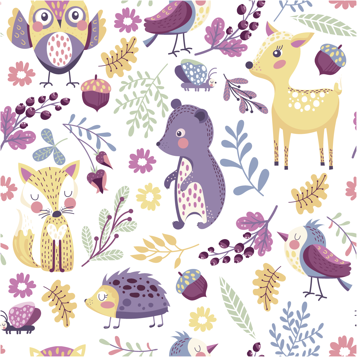 Adesivo arazzo stanza dei bambini gli animali del parco - Sticker adesivo - adesivi murali - 40x40cm - 2