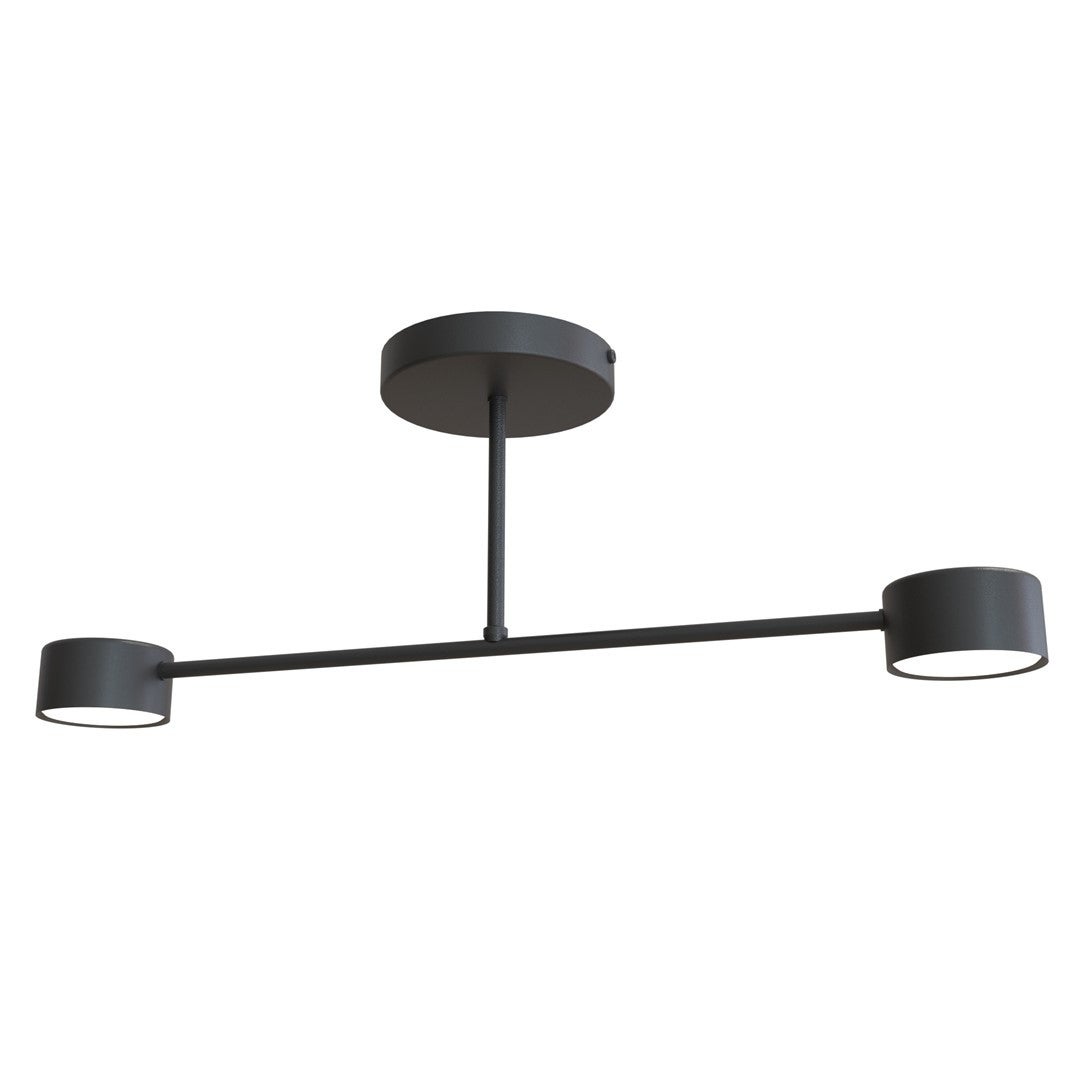 Lampa sufitowa wisząca Halo czarna 2xGX53x8W wym: 20 x 60 x 8 cm metal Emibig