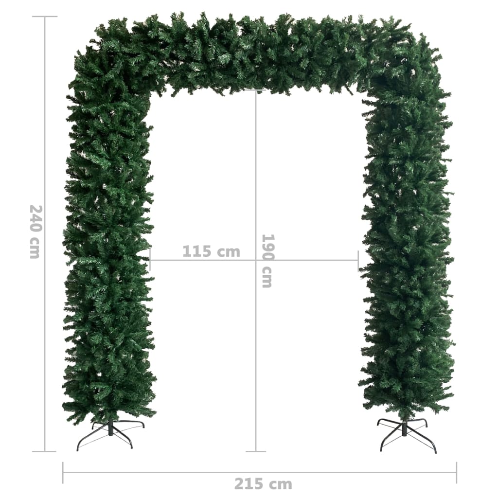 Maison Exclusive - Arco ad Albero di Natale Verde 240 cm - 7