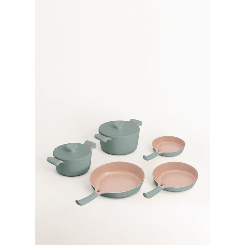 CREATE Batería de cocina 2 ollas POT STUDIO y 3 sartenes PAN STUDIO de aluminio fundido y asas