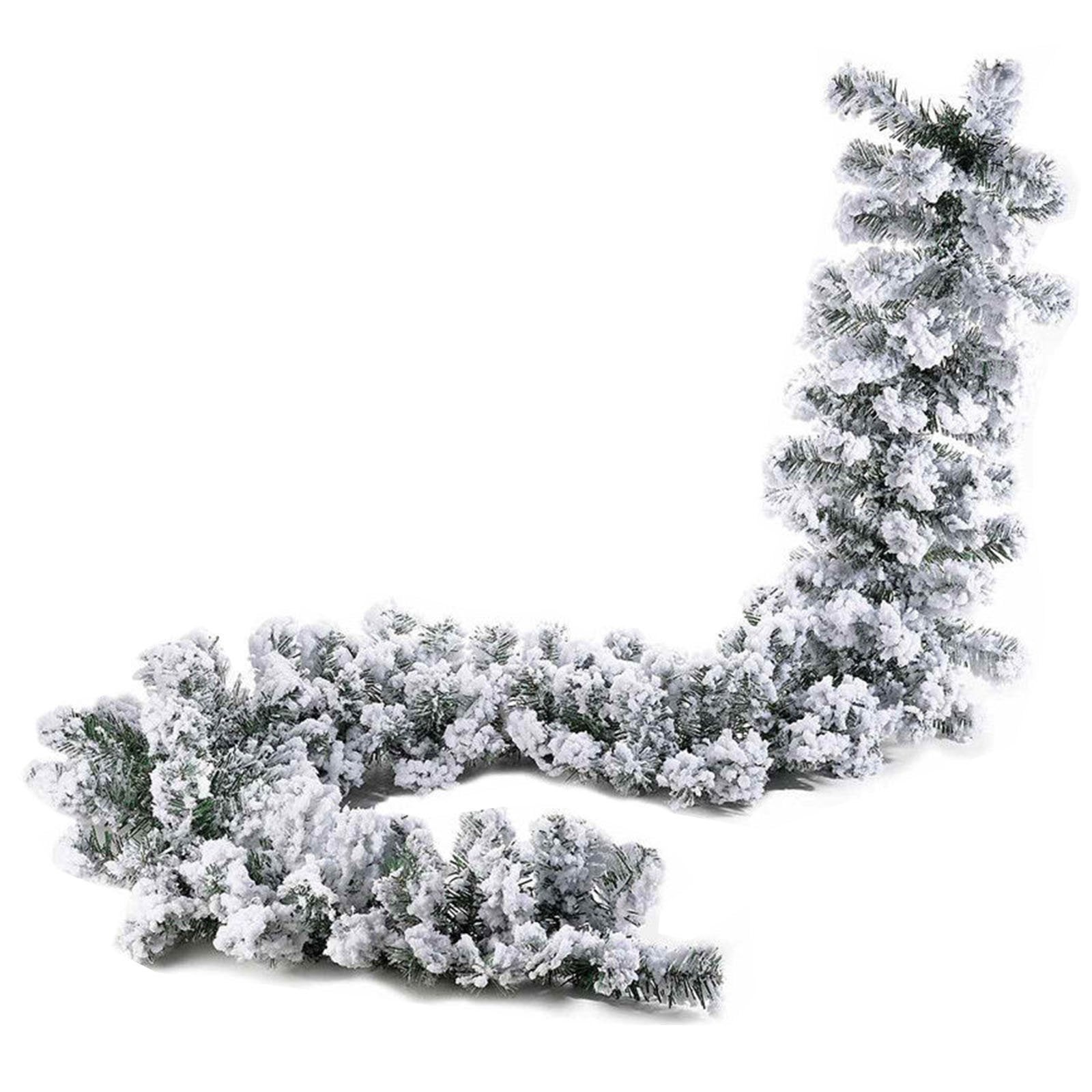 Festone innevato CAREY 270 cm ghirlanda con neve in PVC+PE addobbo natalizio - 3