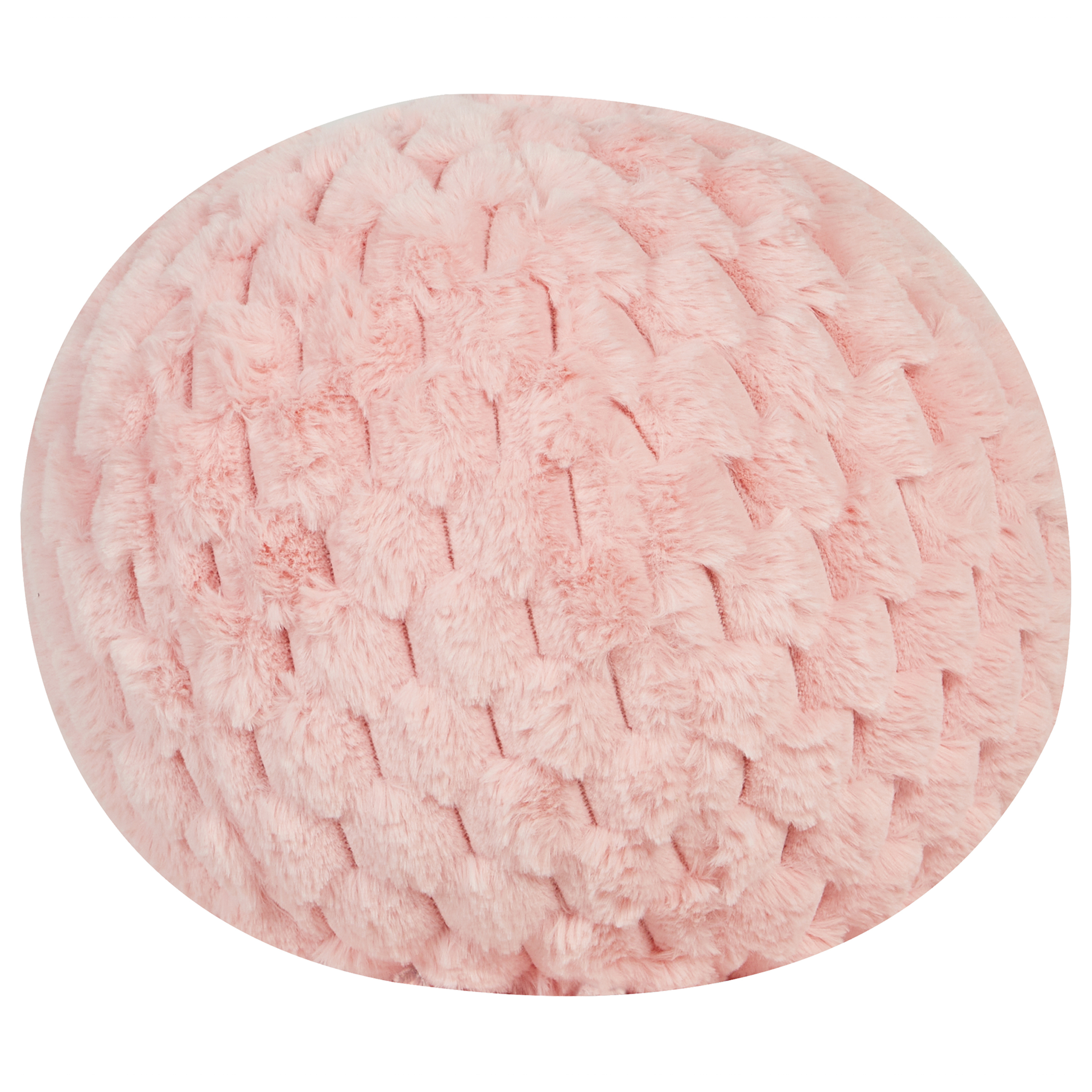 Beliani cojín de pelo sintético rosa ⌀ 30 cm rosea