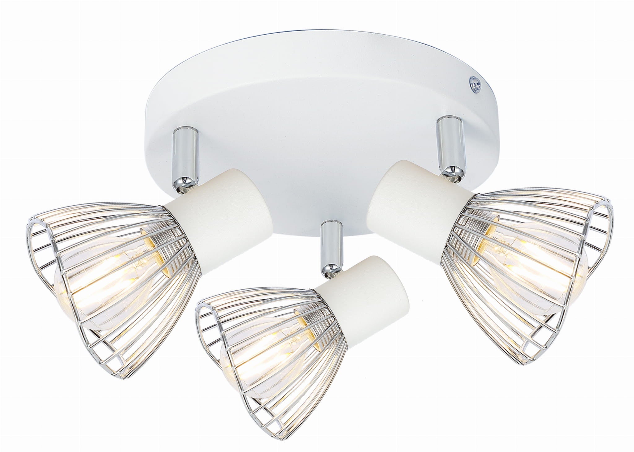 Lampa sufitowa wisząca Fly biała chromowana 3xE14x40W wym: 12 x 33 x 46 cm metal Candellux