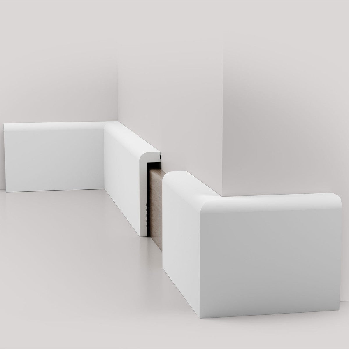 Battiscopa coprimarmo duropolimero bianco 2000x100x25mm - 2