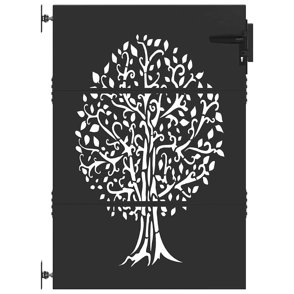 vidaXL Porte de Jardin Noir 85 x 125 cm Acier peint par poudre - 2