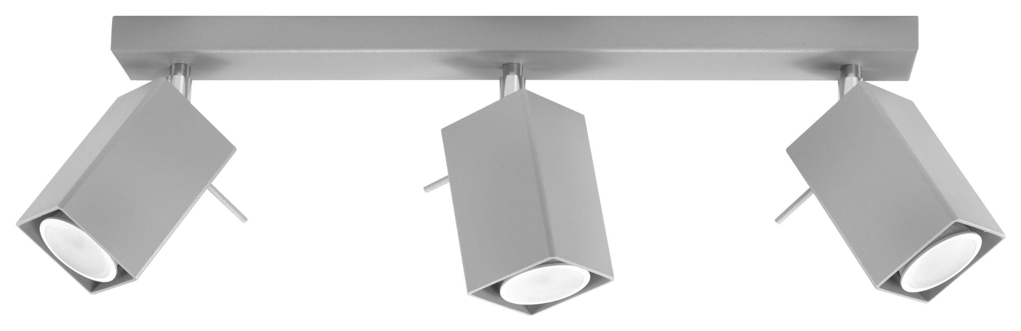 Reflektor sufitowy spot natynkowy Merida listwa szaro-chromowany 3xGU10x40W wym: 45 x 45 cm metal Sollux Lighting
