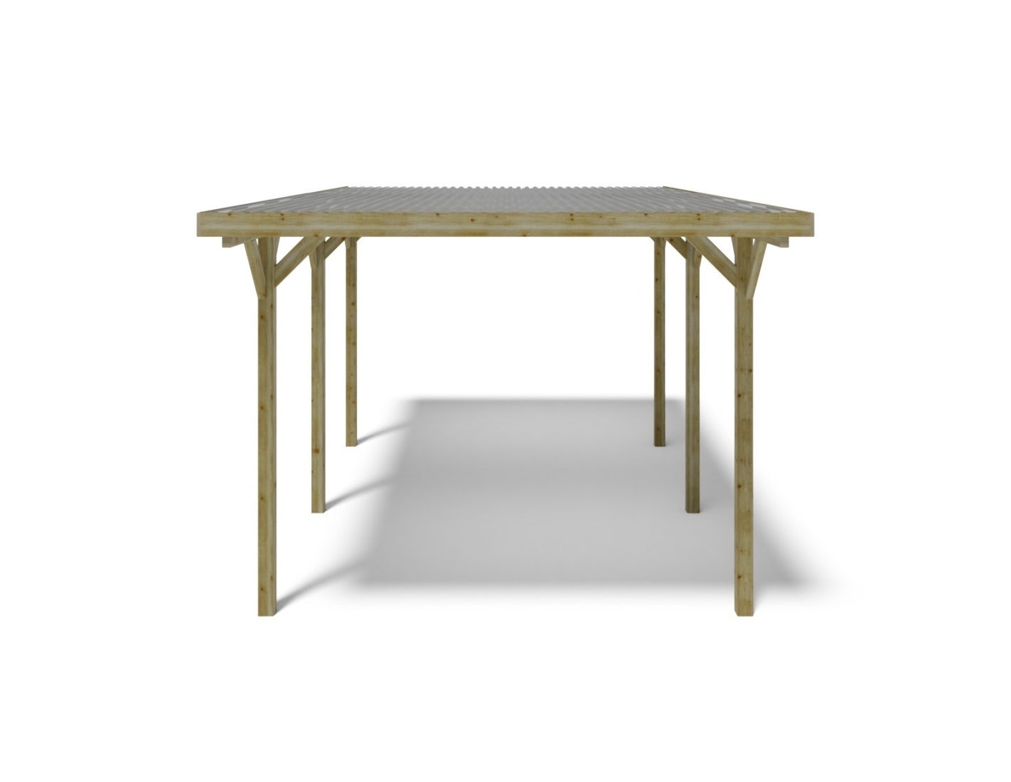 Carport, abri de voiture 3.04x5.12 m - 15.57 m2 - couverture PVC&nbsp; - CAR16PVCTR - ALTANKA - 5