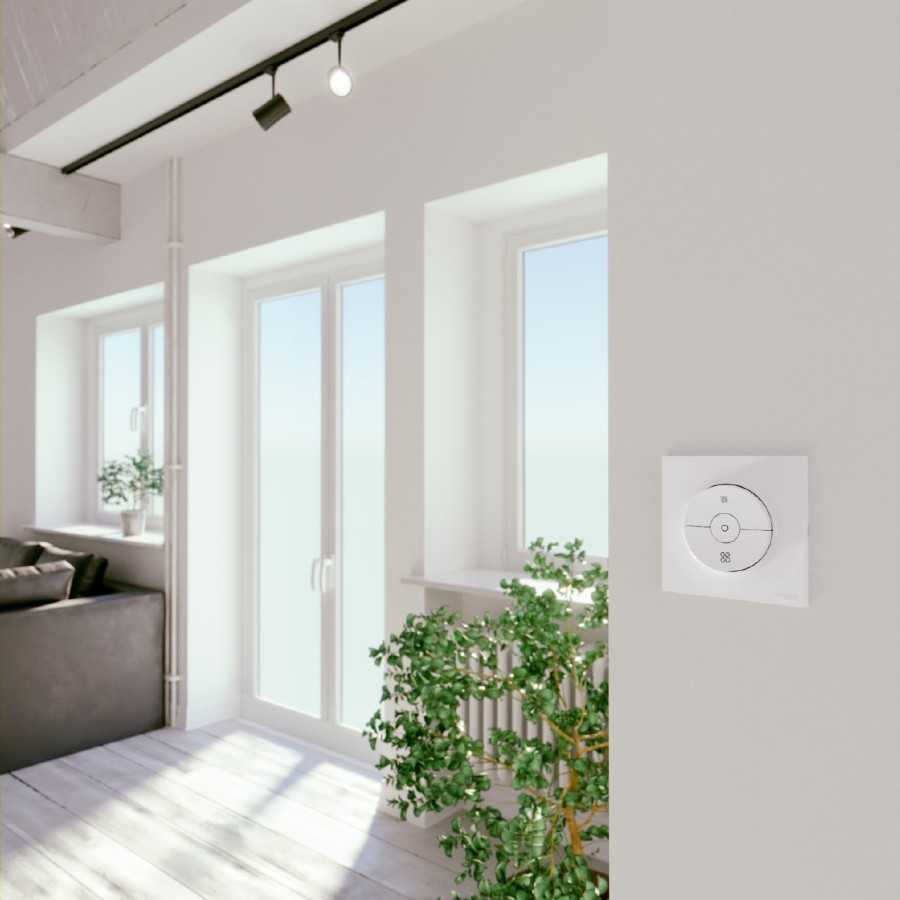 Interrupteur 3 positions pour VMC couleur blanc gamme ODACE - Schneider - 4