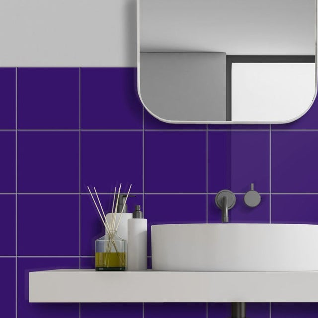 Carrelage Mur Brillant CERAGNI LISSE Bleu Cobalt 340 | 20x20 (carton avec 25 unités = 1 m2)