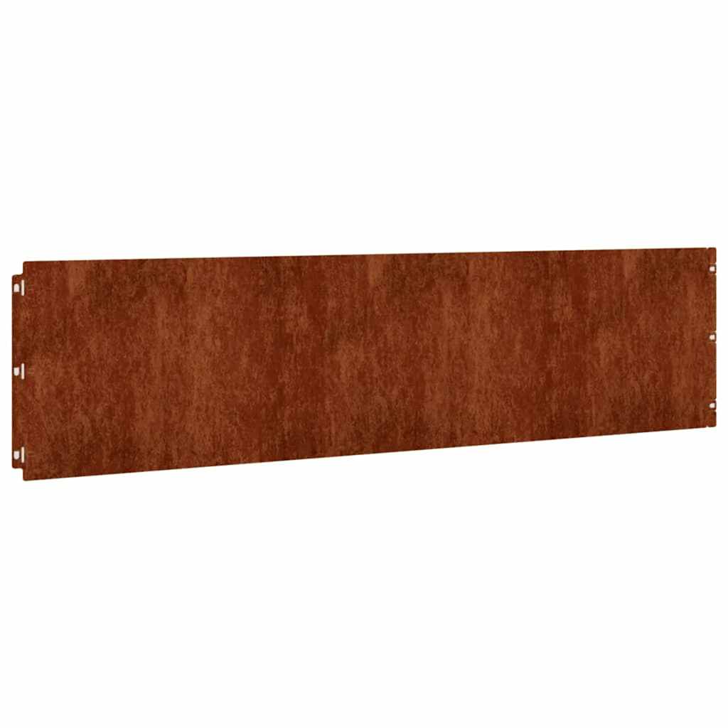 Bordures de pelouse 10 pcs 25x103 cm acier corten flexible vidaXL - 4