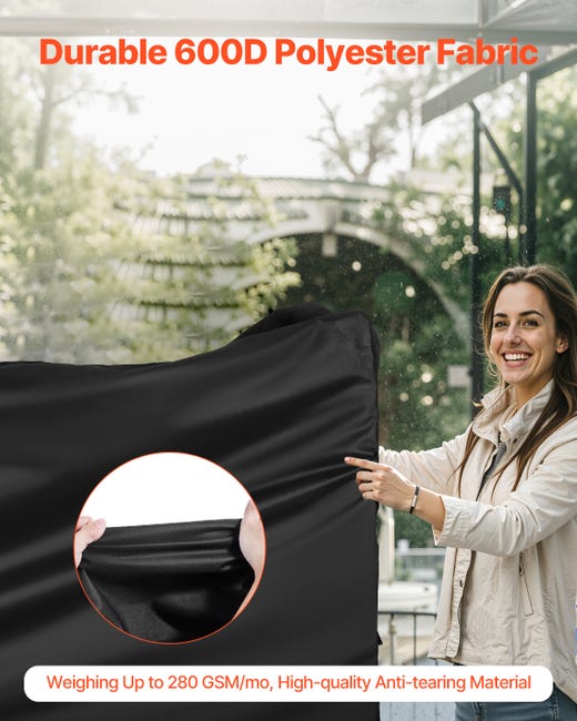 Copertura Per Barbecue 68x68x72 Cm - Impermeabile, Antipolvere, Con Cordino Di Sicurezza - Foto 6