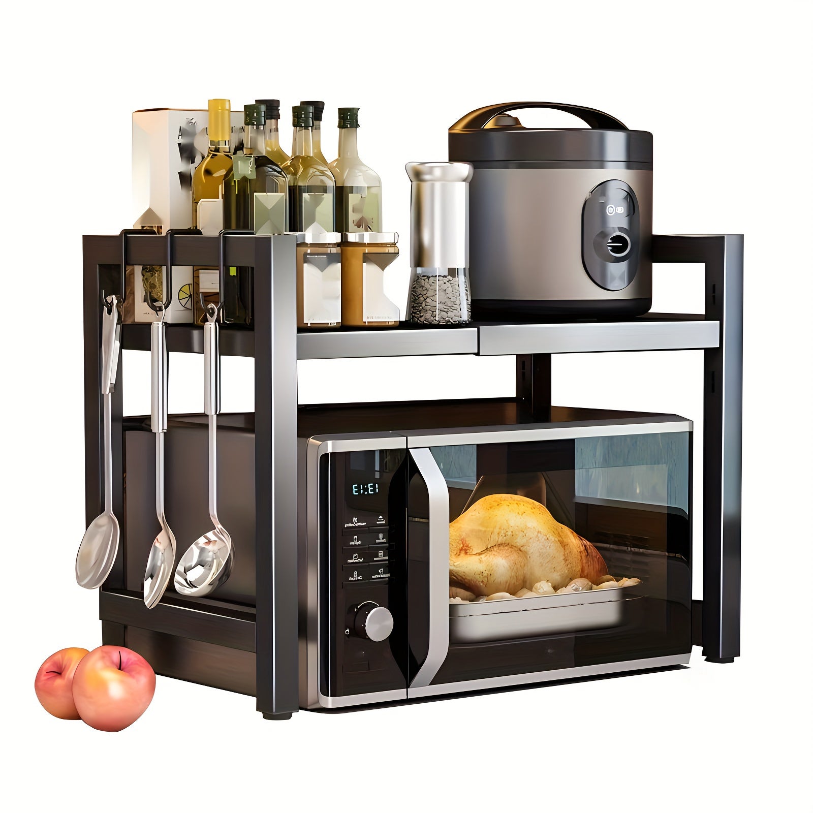 Étagère Cuisine 5 Niveaux Avec éclairage - Support Micro-ondes Multifonction - Neuf