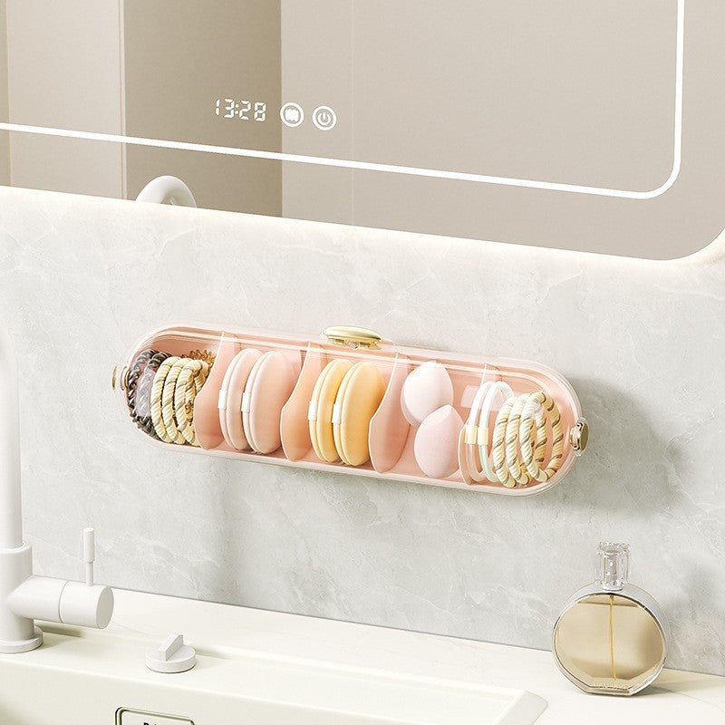 Organizer ścienny na biżuterię i kosmetyki Patyczki higieniczne Różowy 36,5*11*9 cm