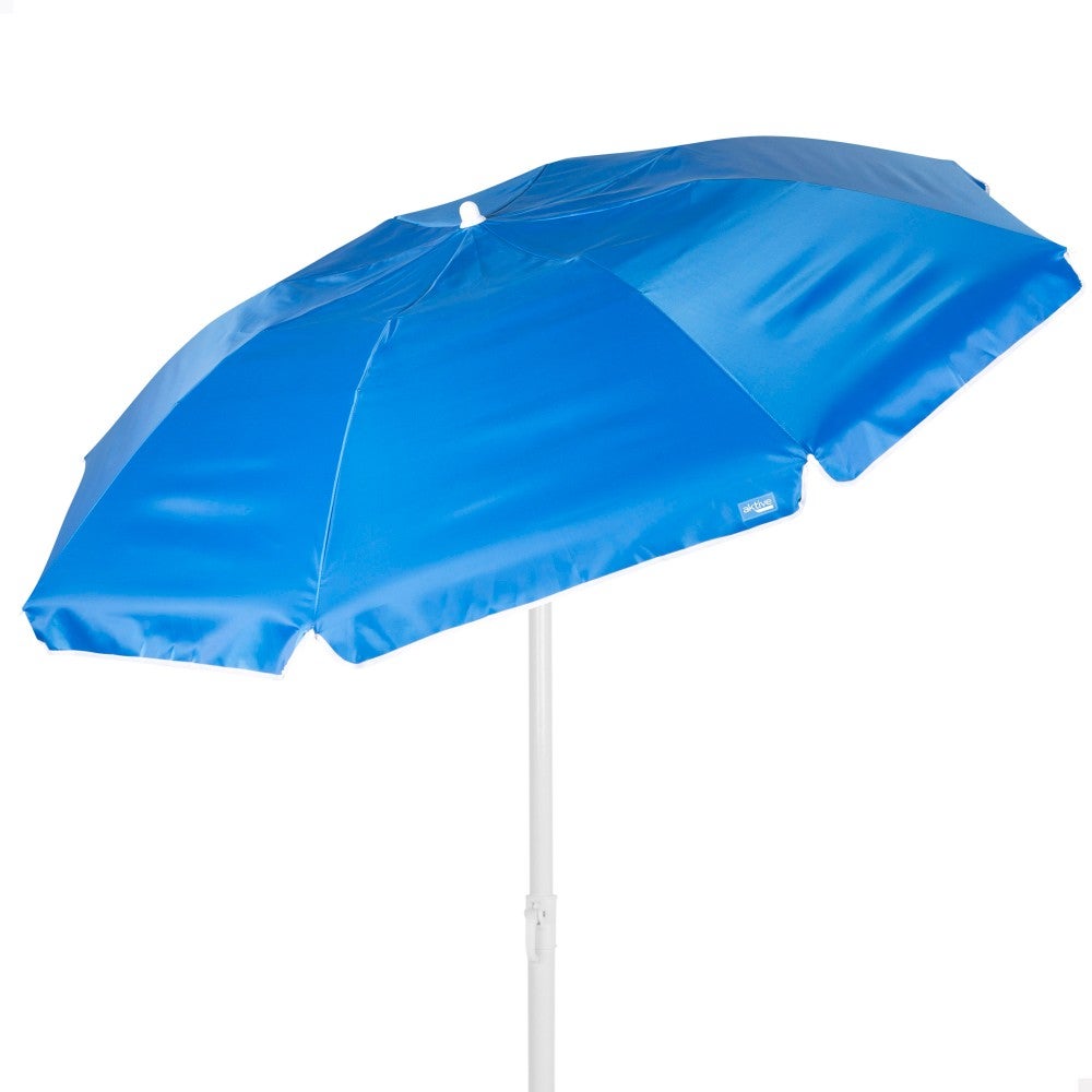 Aktive sombrilla playa plegable compacta 8 varillas 180 cm azul